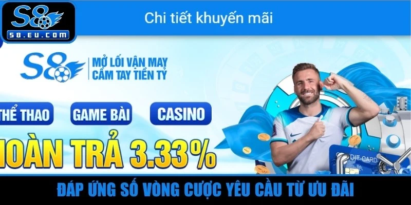 Đáp ứng số vòng cược yêu cầu từ ưu đãi