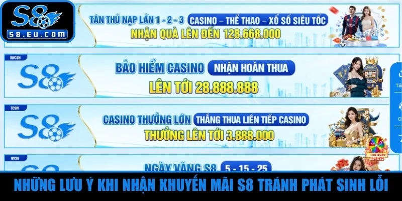 Những lưu ý khi nhận khuyến mãi S8 để tránh phát sinh lỗi