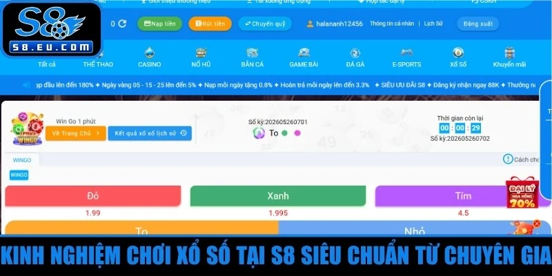 Kinh nghiệm chơi xổ số tại S8 siêu chuẩn từ chuyên gia